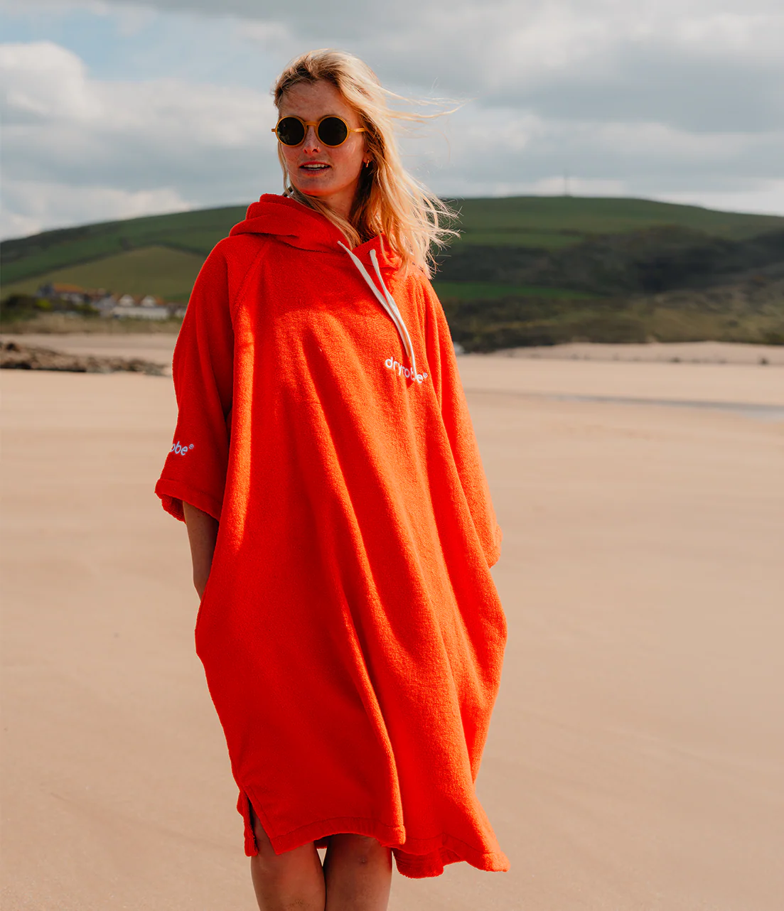 Orange Organic Towel Changing Robe - Image 10