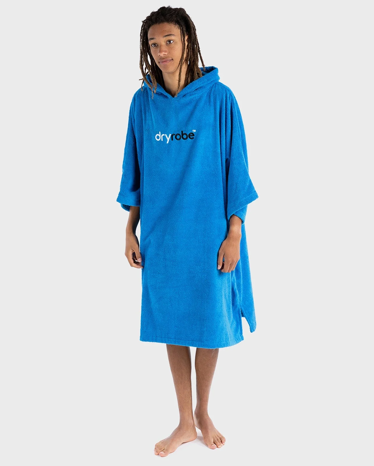 Cobalt Blue Organic Towel Changing Robe - Image 5