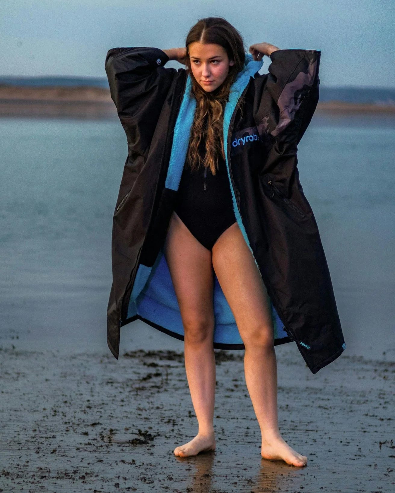 REWORK - Black Blue Camo Easy-Fit Advance Changing Robe - Image 5