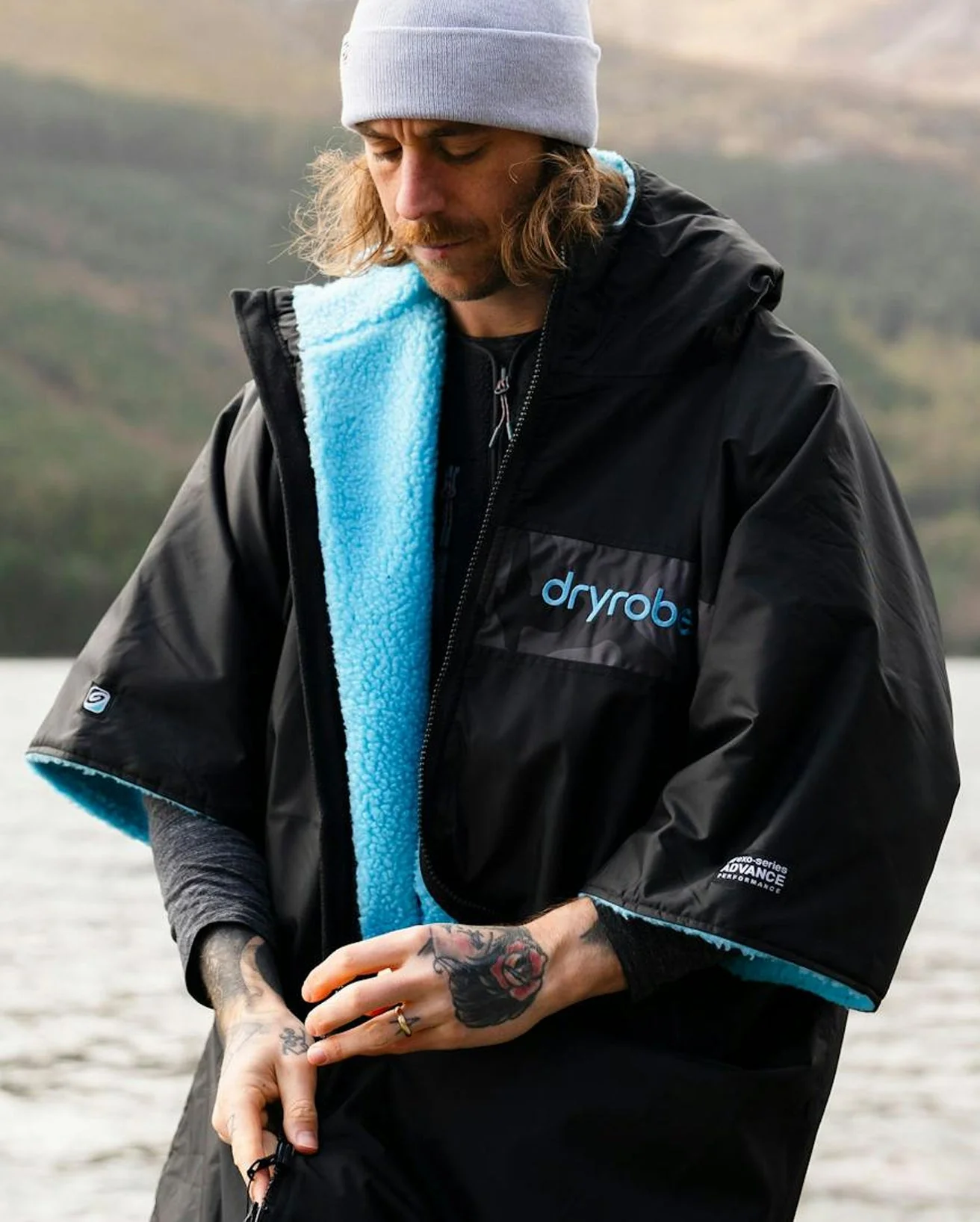 REWORK - Black Blue Camo Easy-Fit Advance Changing Robe - Image 6