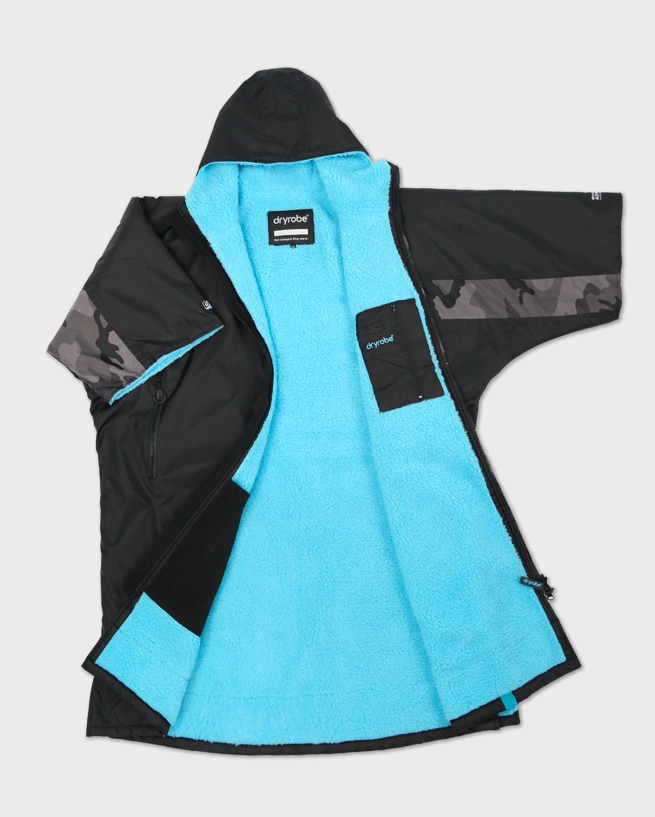 REWORK - Black Blue Camo Easy-Fit Advance Changing Robe - Image 9