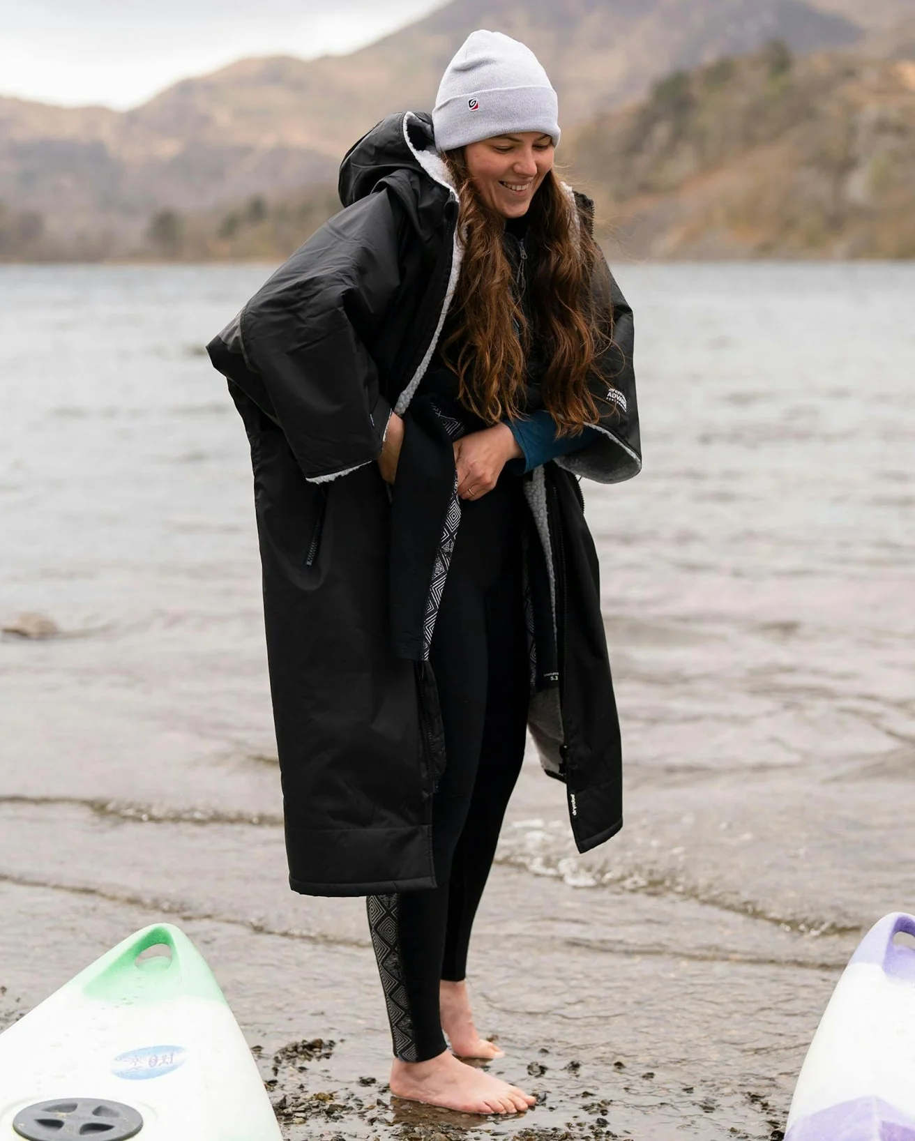 REWORK - Black Grey Camo Easy-Fit Advance Changing Robe - Image 7