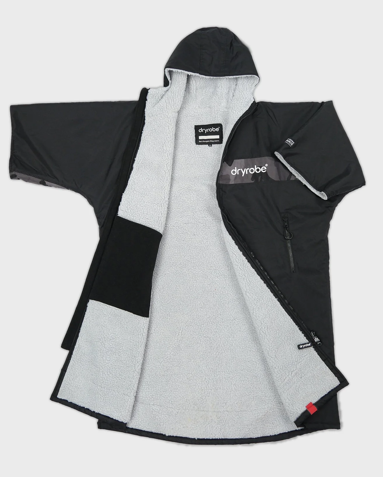 REWORK - Black Grey Camo Easy-Fit Advance Changing Robe - Image 9