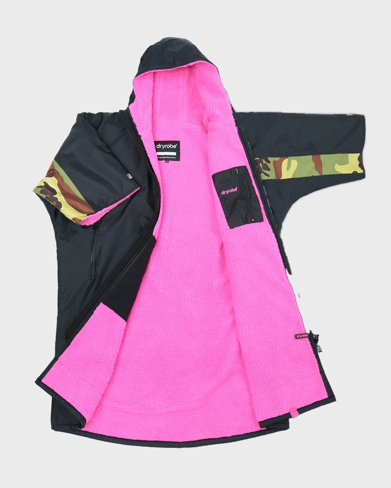 REWORK - Black Pink Camo Easy-Fit Kids Advance Changing Robe - Image 9