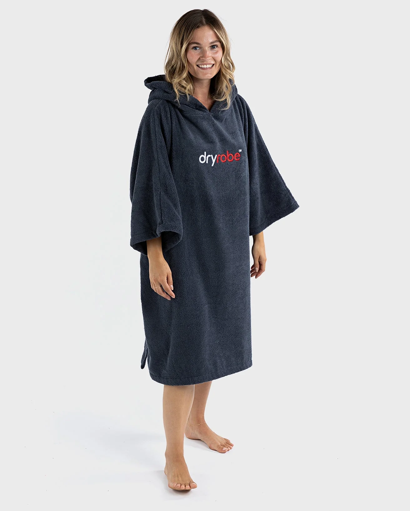 Navy Blue Towel Changing Robe - Image 6