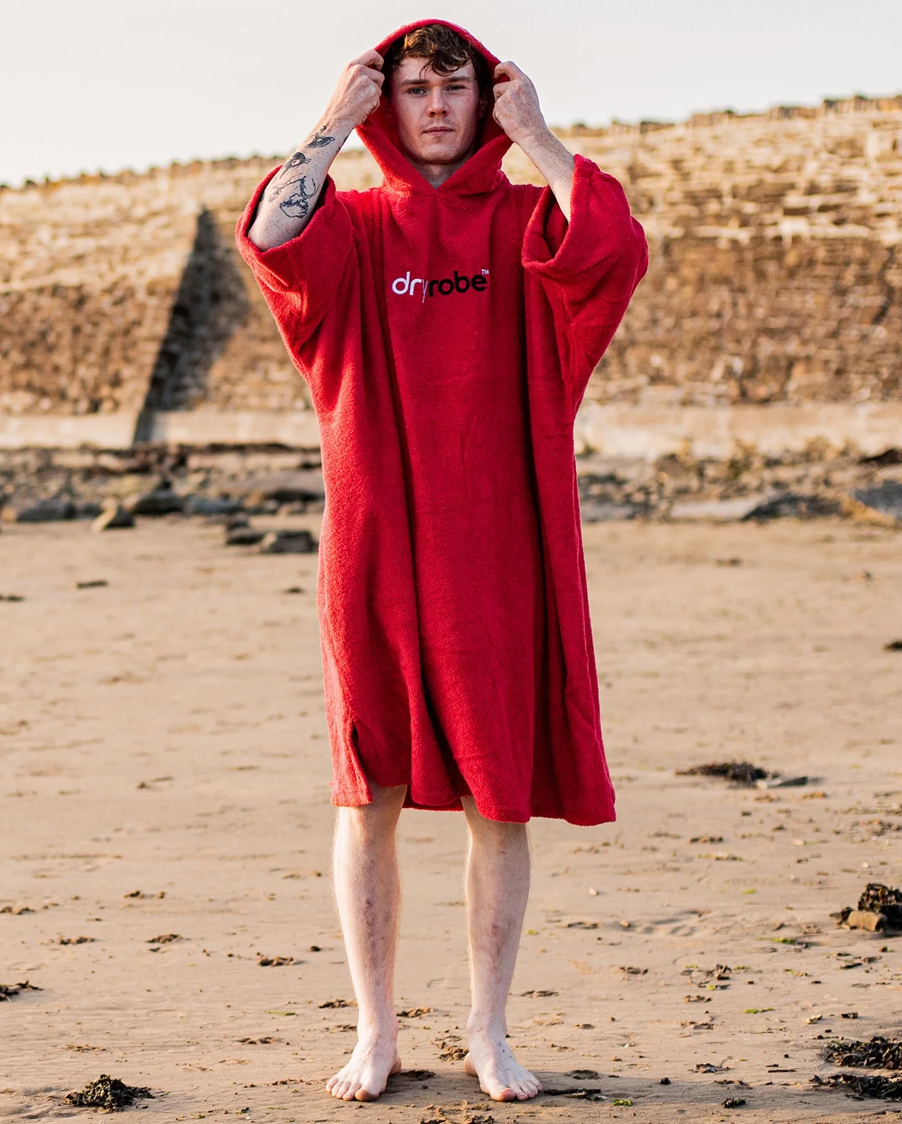 Red Organic Towel Changing Robe - Image 4