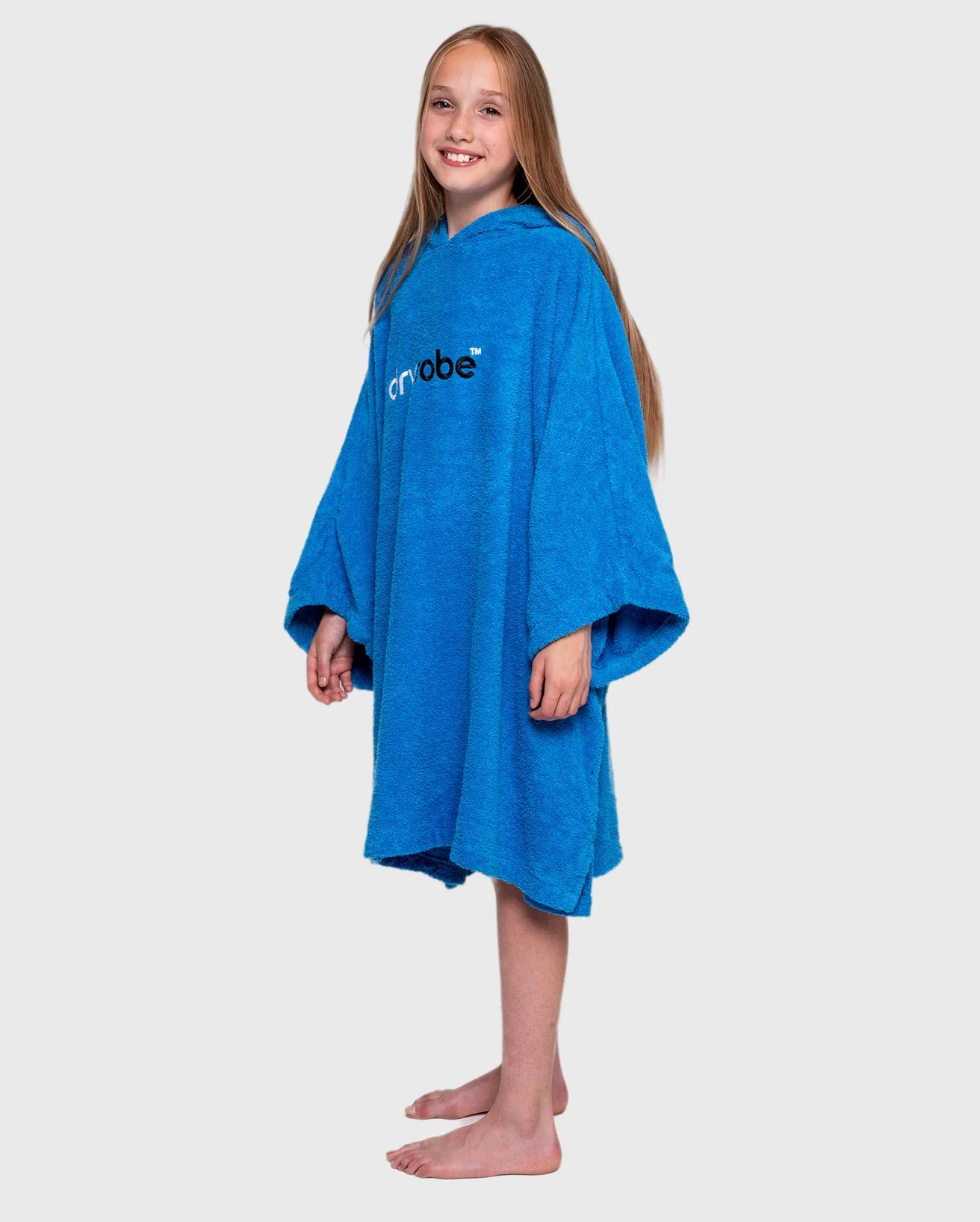 Cobalt Blue Kids Organic Towel Changing Robe - Image 3
