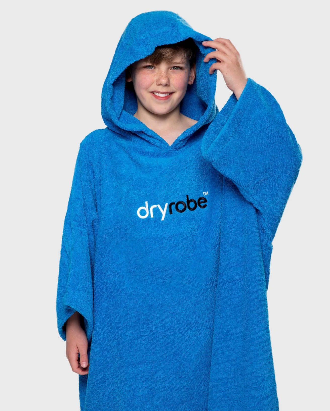 Cobalt Blue Kids Organic Towel Changing Robe - Image 4
