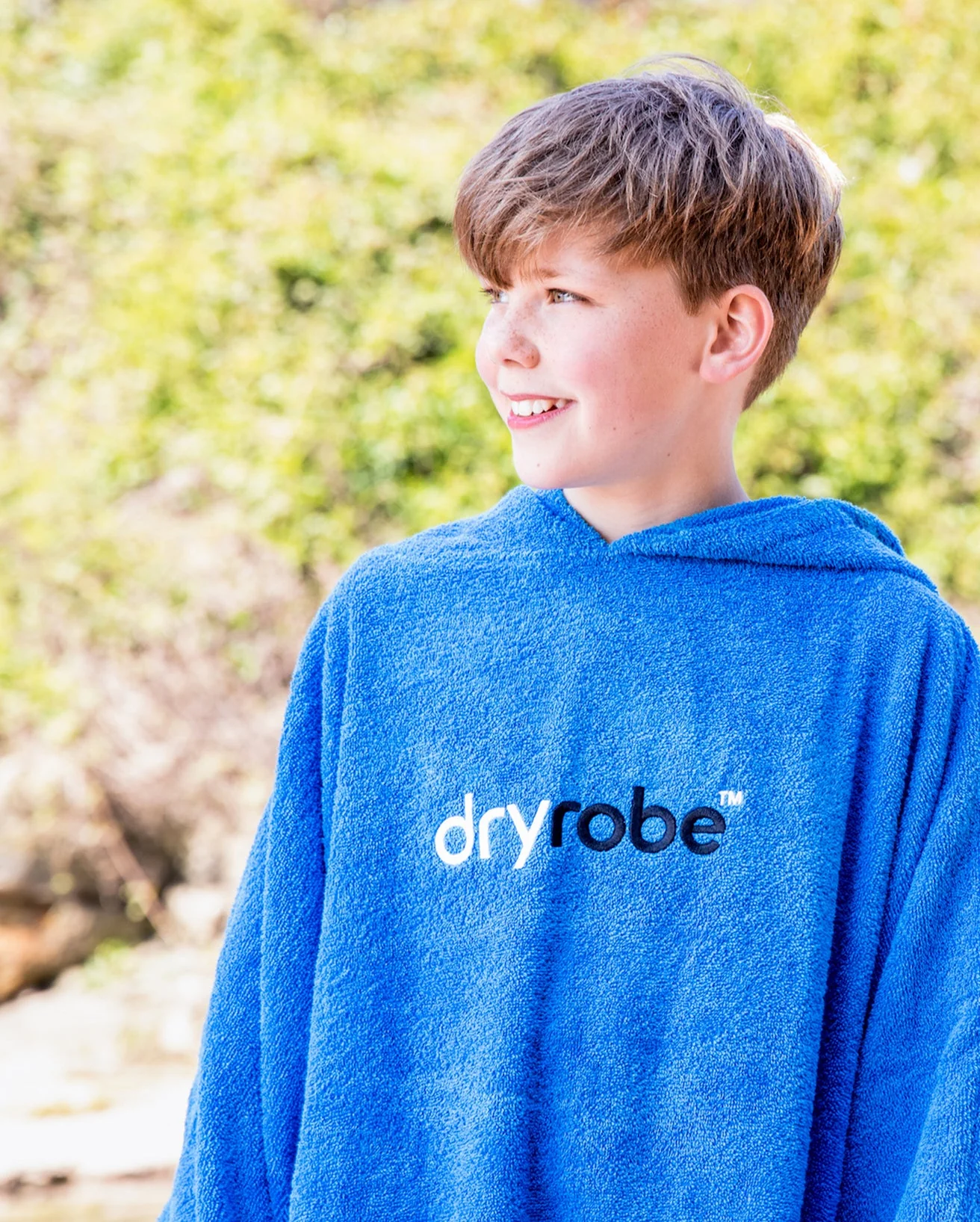 Cobalt Blue Kids Organic Towel Changing Robe - Image 6