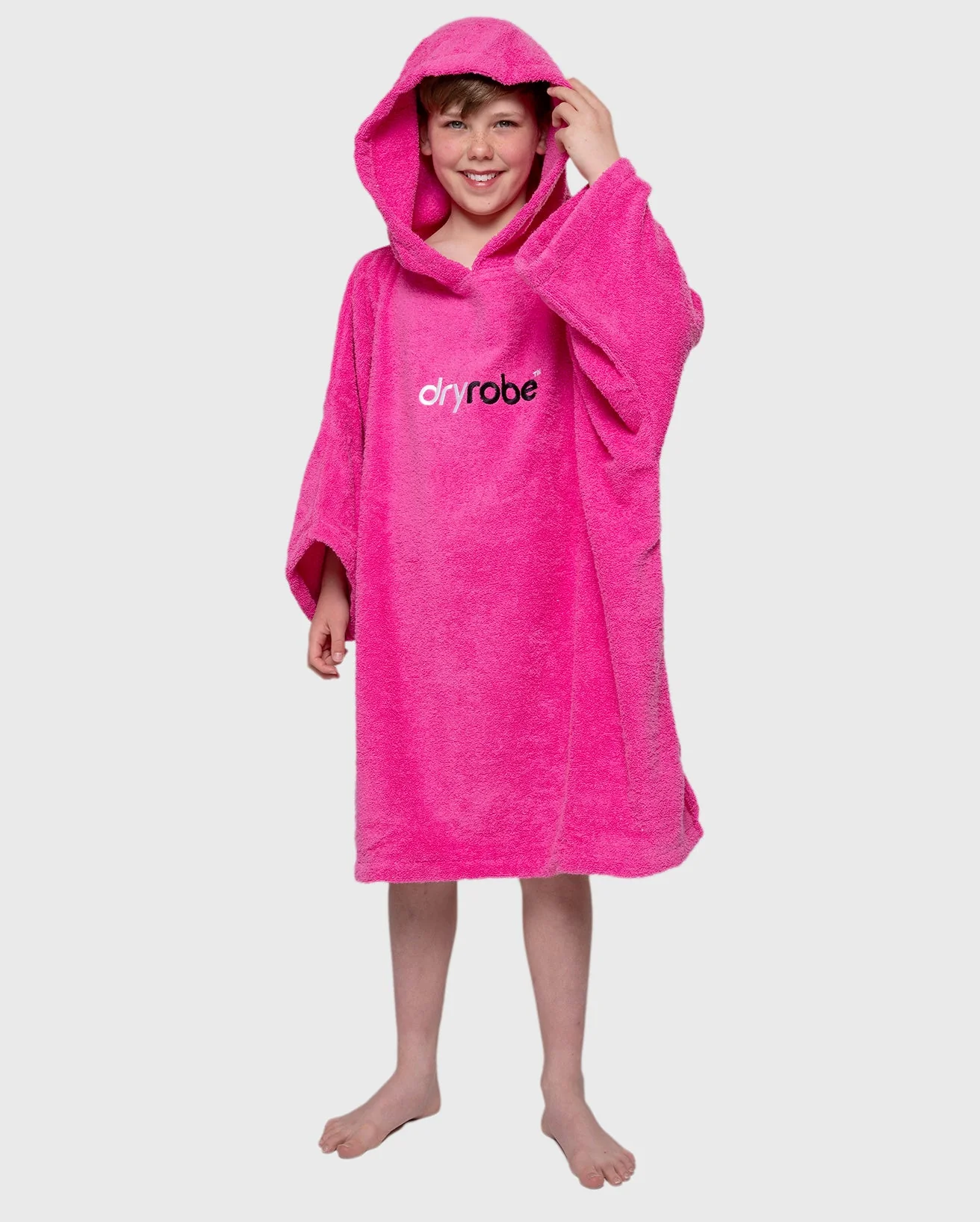 Pink Kids Organic Towel Changing Robe - Image 3